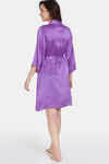 Zivame Bohemian Blooms Woven Robe - Purple Magic — thumbnail 3